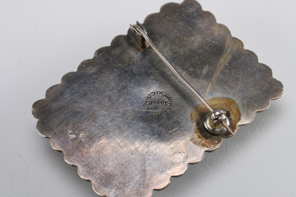 Assortment of Mexican Silver Jewelry with Ancient God Faces and More