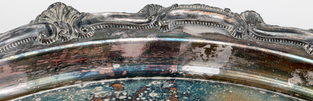 W & S Blackinton Co. "Chipendale" Silver Plate Round Tray