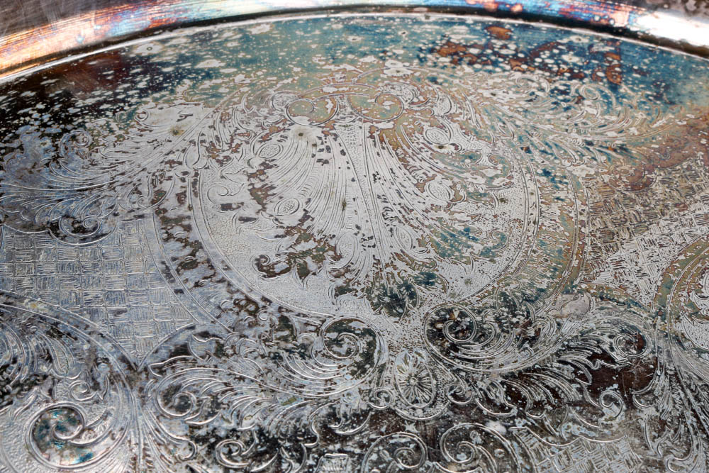 W & S Blackinton Co. "Chipendale" Silver Plate Round Tray