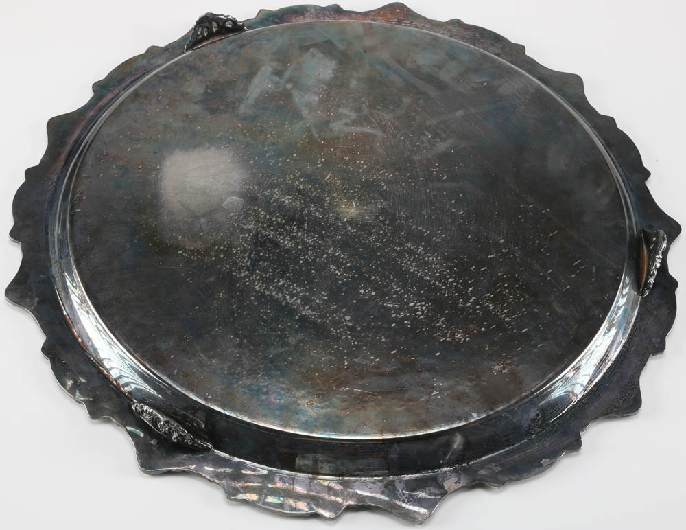 W & S Blackinton Co. "Chipendale" Silver Plate Round Tray