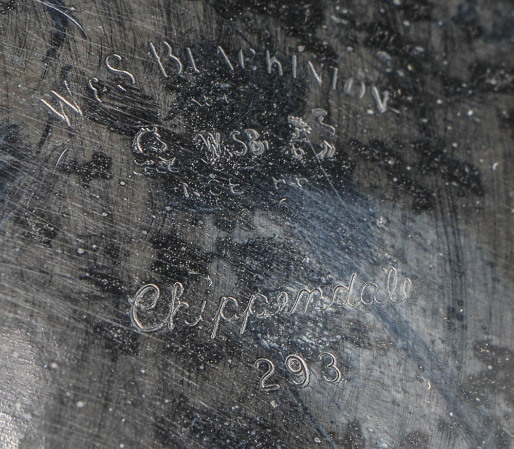 W & S Blackinton Co. "Chipendale" Silver Plate Round Tray