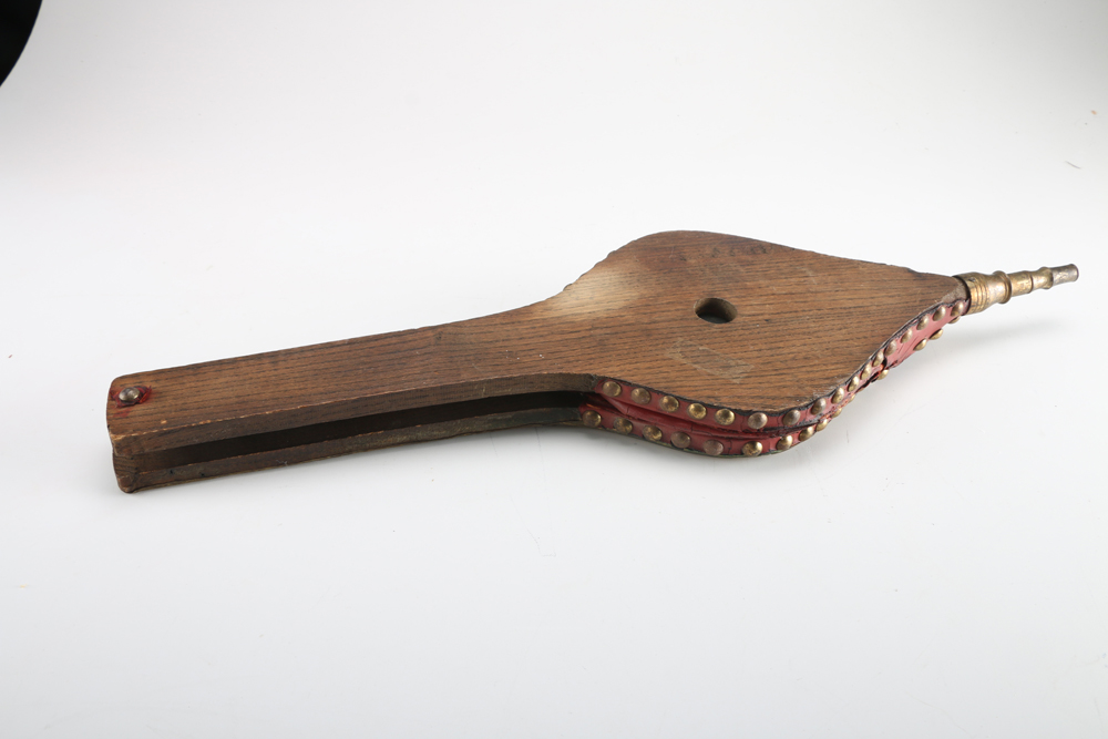 Antique Brass Tone and Wood Bellows