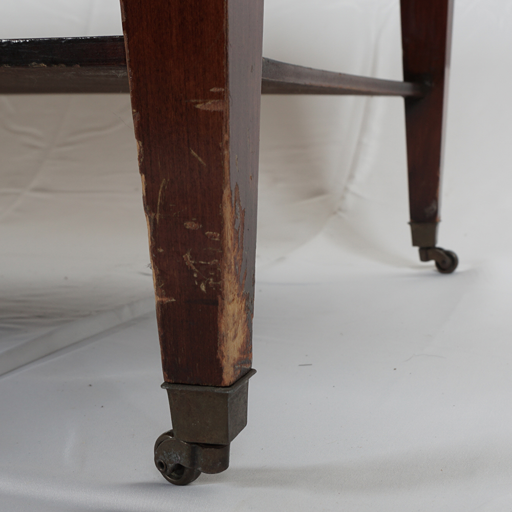 Federal Style Coffee Table with Leather Inlay