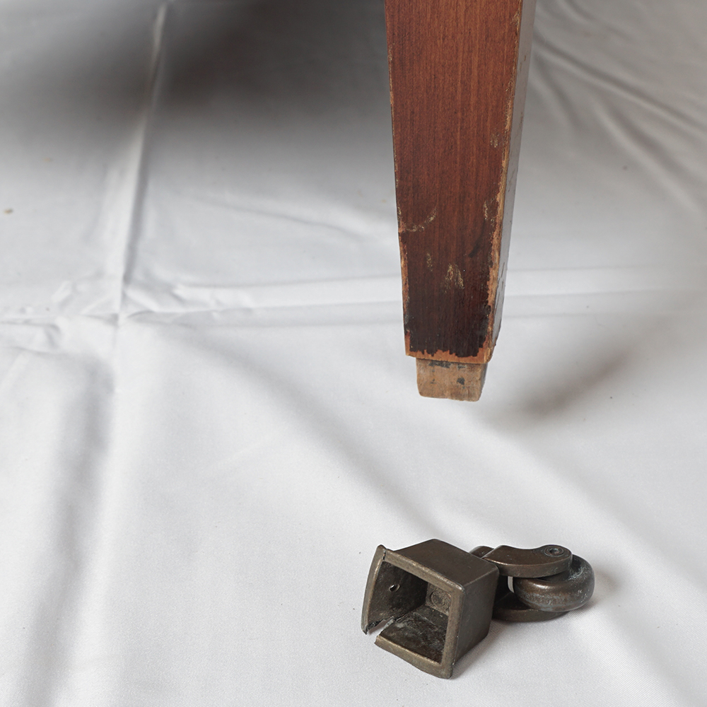 Federal Style Coffee Table with Leather Inlay
