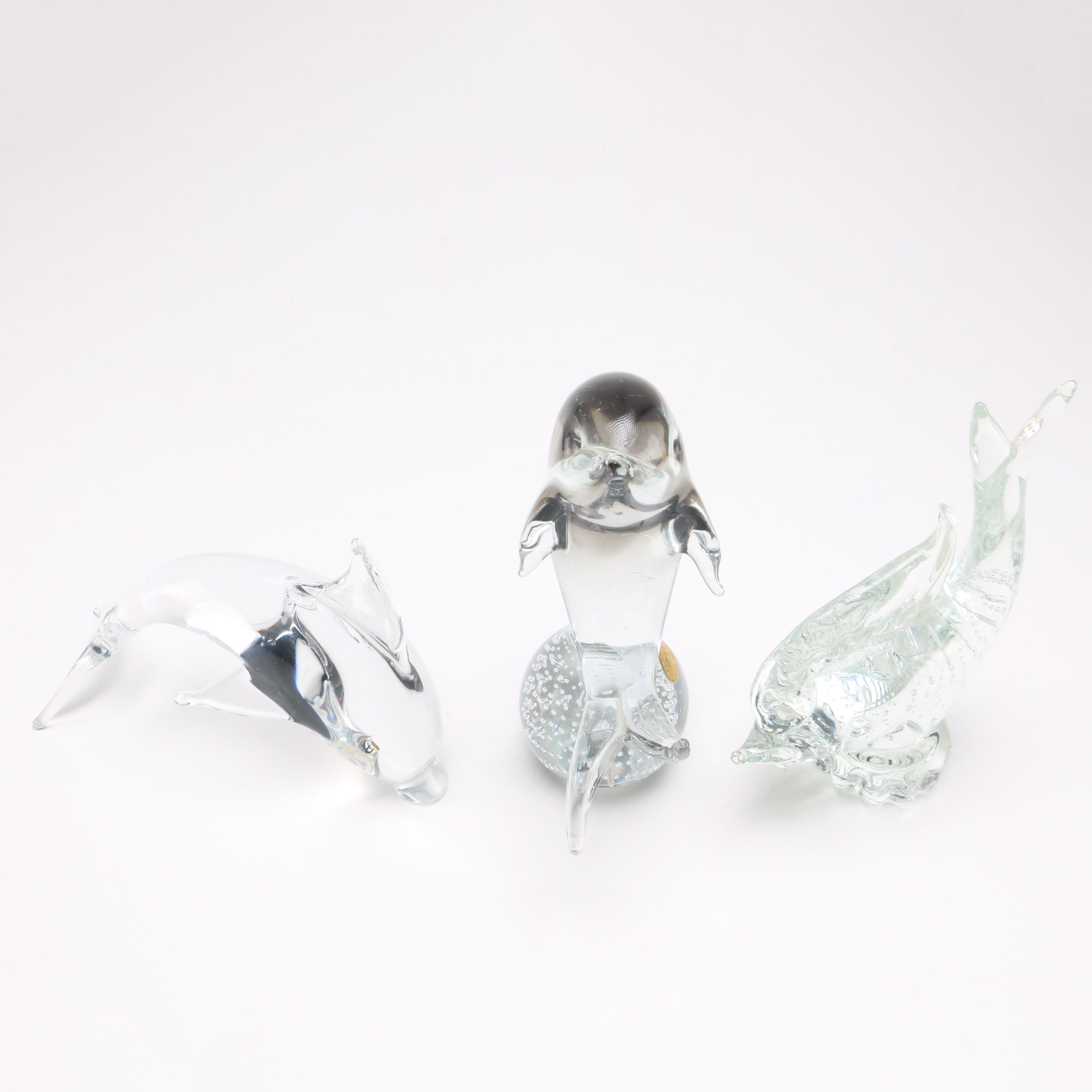 Collection of Arte Murano, Icet, and V. Nason & Company Italian Glass Sealife Paperweights