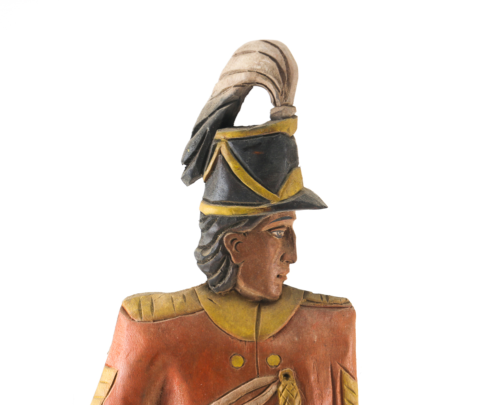 Two Napoleonic-Style Wood Soldier Wall Hangings
