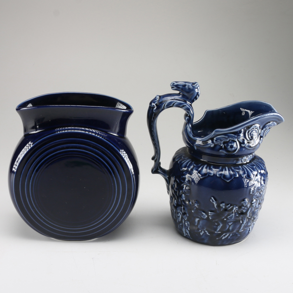 Cobalt Fiesta and Wood Pottery