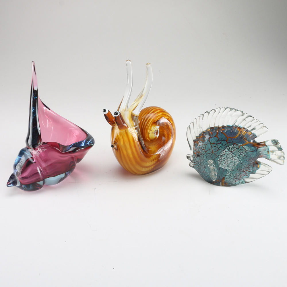 Set of Glass Sea Life Pieces