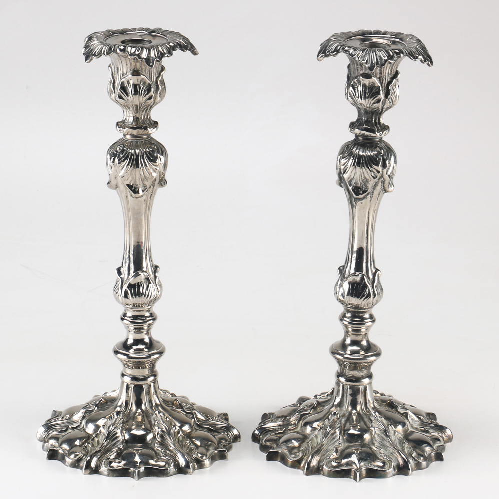 Silver Tone Candlesticks