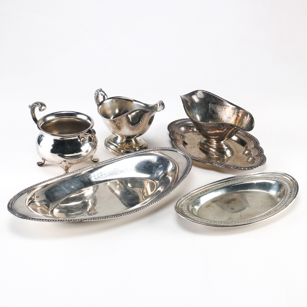 Assortment of Silver Plated Serving Wear