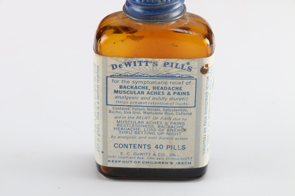 Collection of Vintage Amber Glass Apothecary Bottles