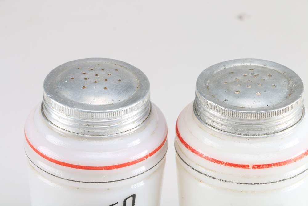 Circa 1930s Milk Glass Salt and Pepper Shaker Set