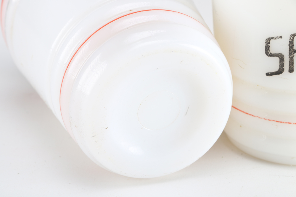 Circa 1930s Milk Glass Salt and Pepper Shaker Set