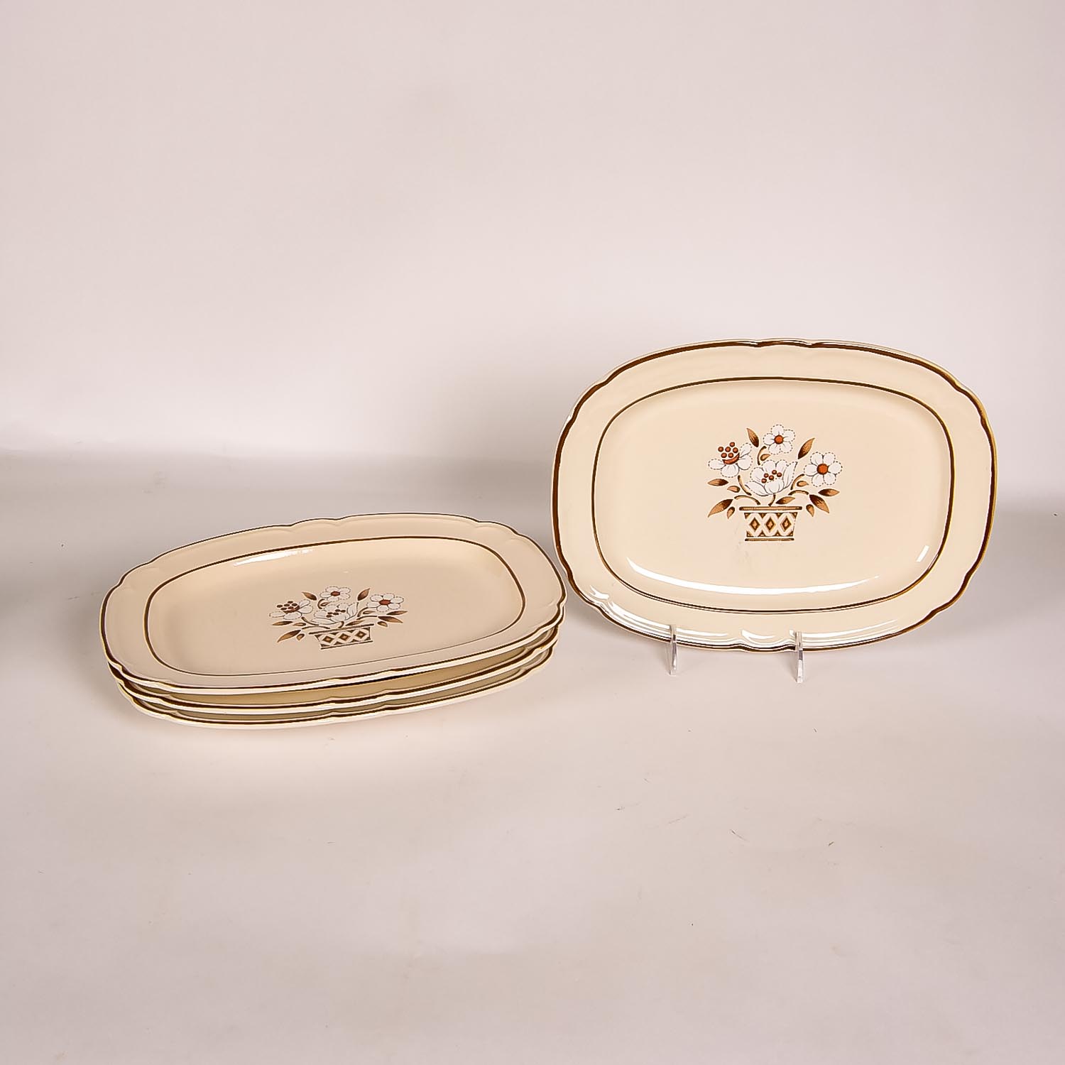 Vintage Cumberland Stoneware Serving Platters
