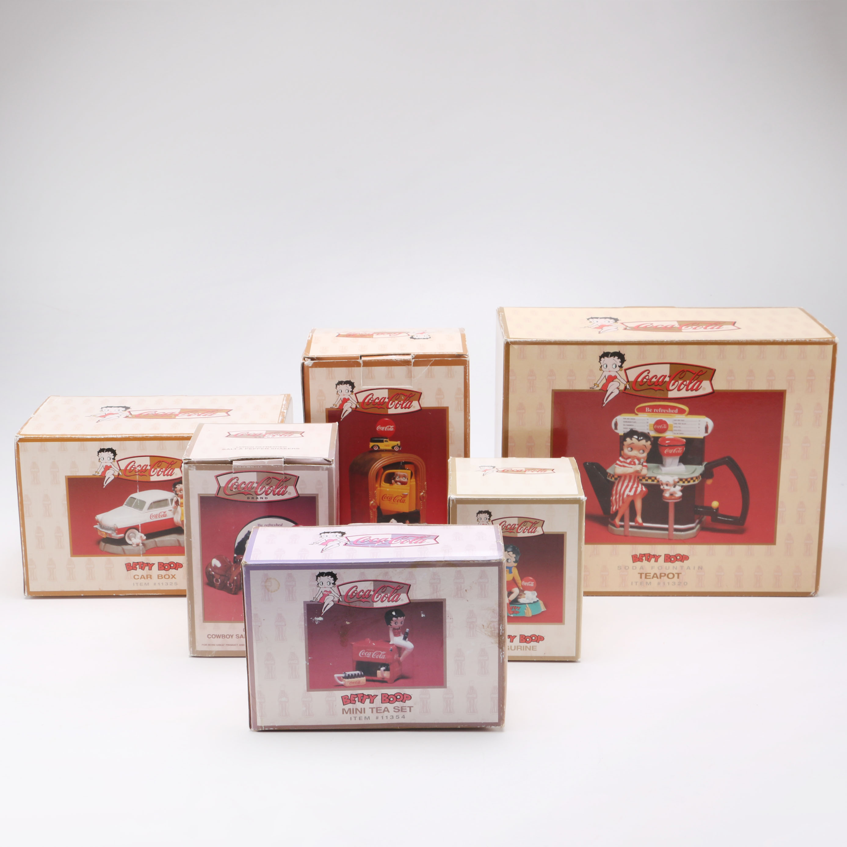 Collection of Betty Boop Coca Cola Figurines