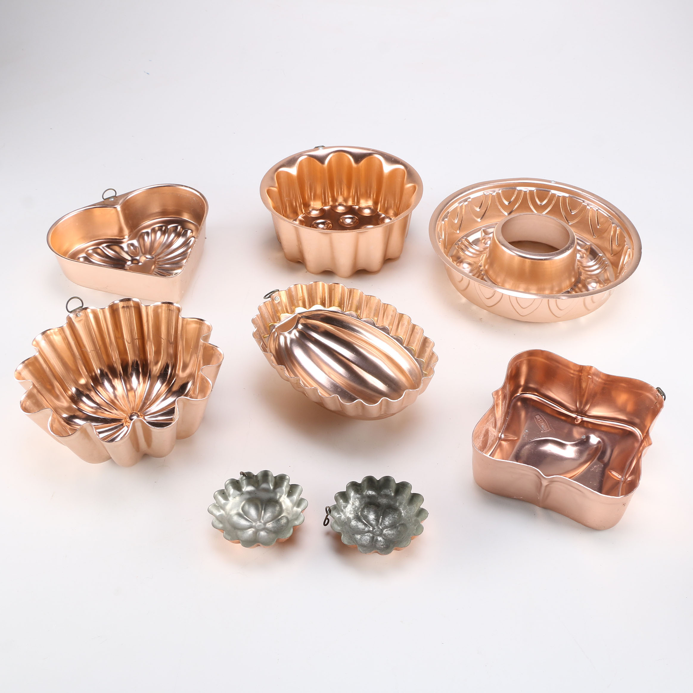 Collection of Copper Plated Pans