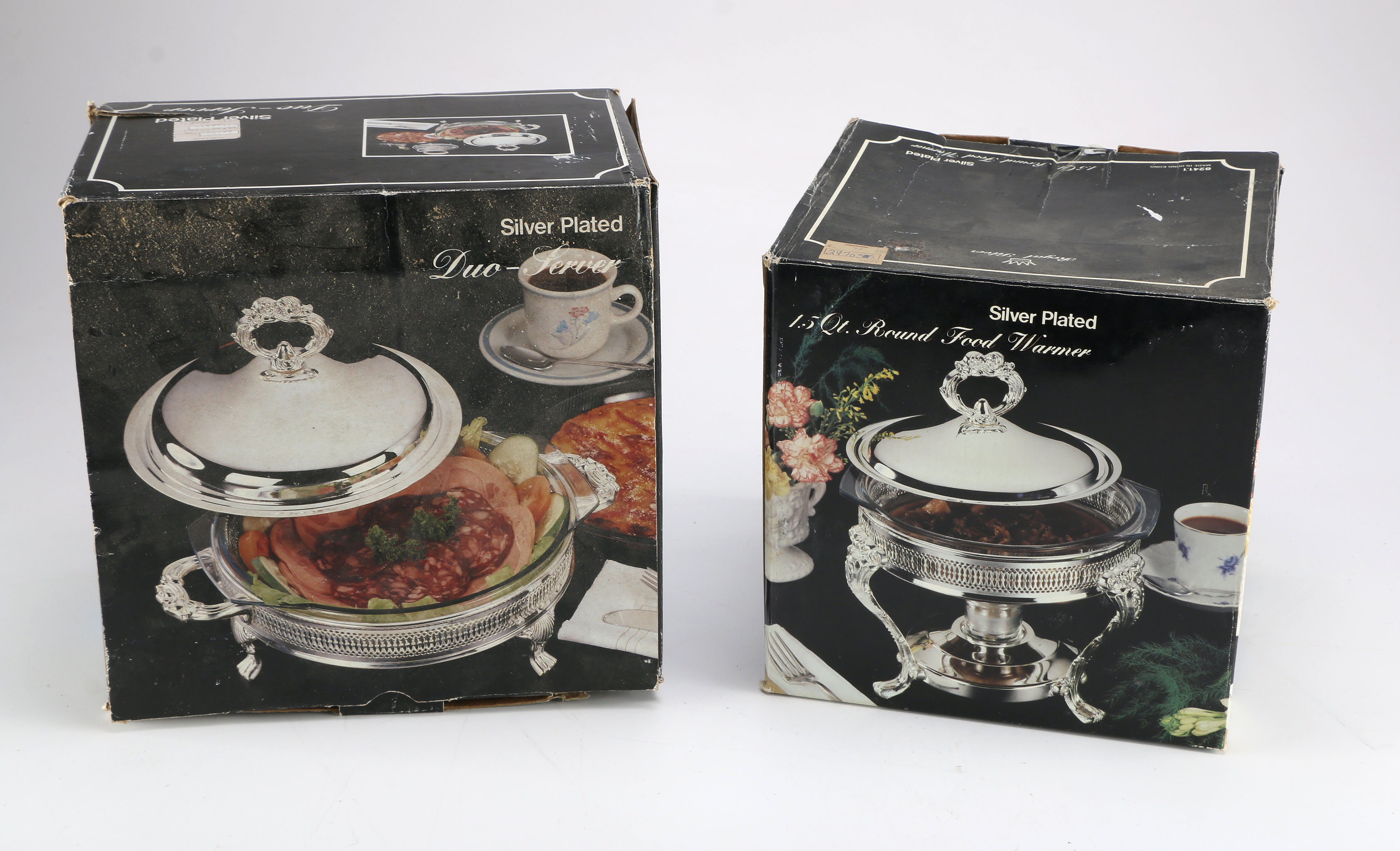 Silver Plate Food Warmers with Glass Lining