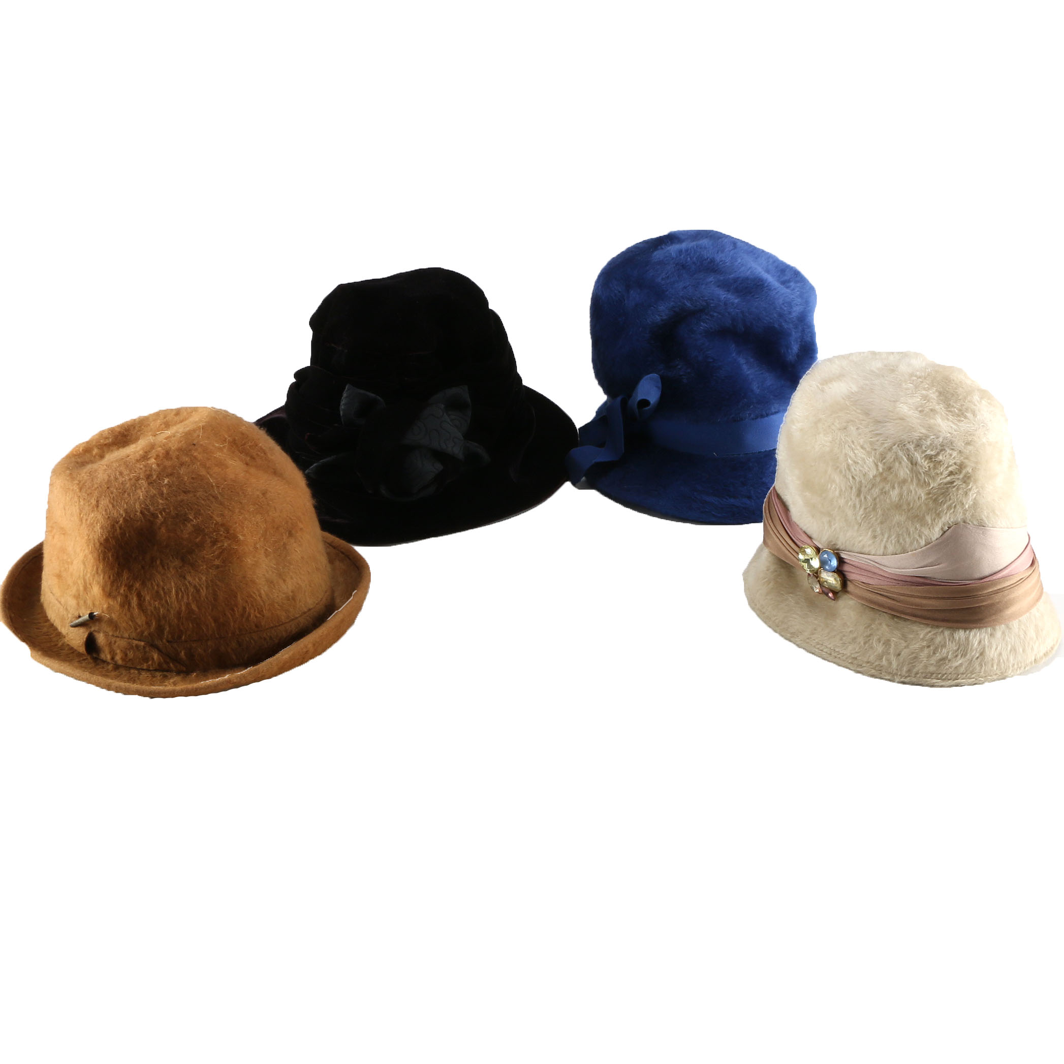 Four Women's Vintage Hats