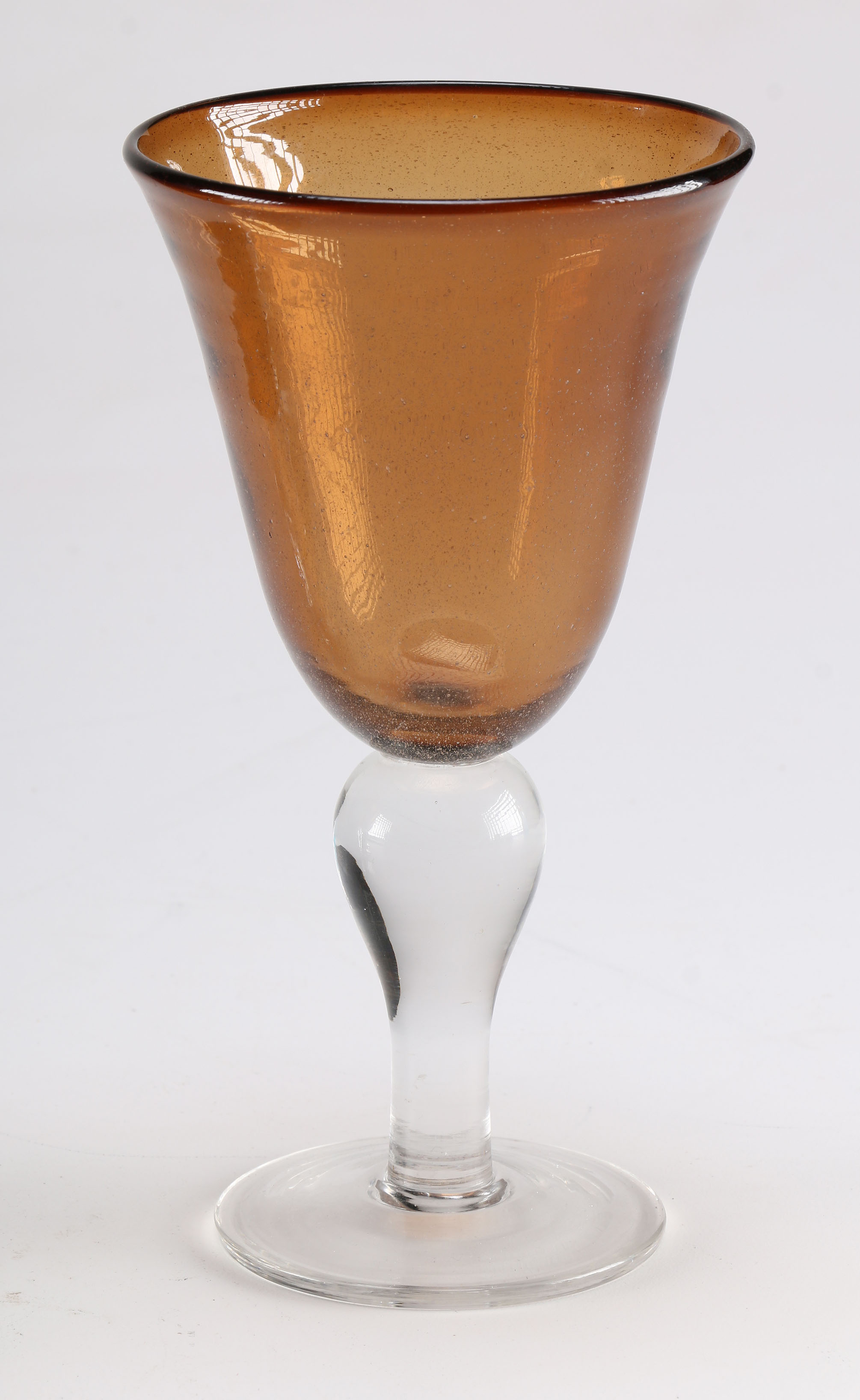 Set of Amber-Toned Sherry Glasses