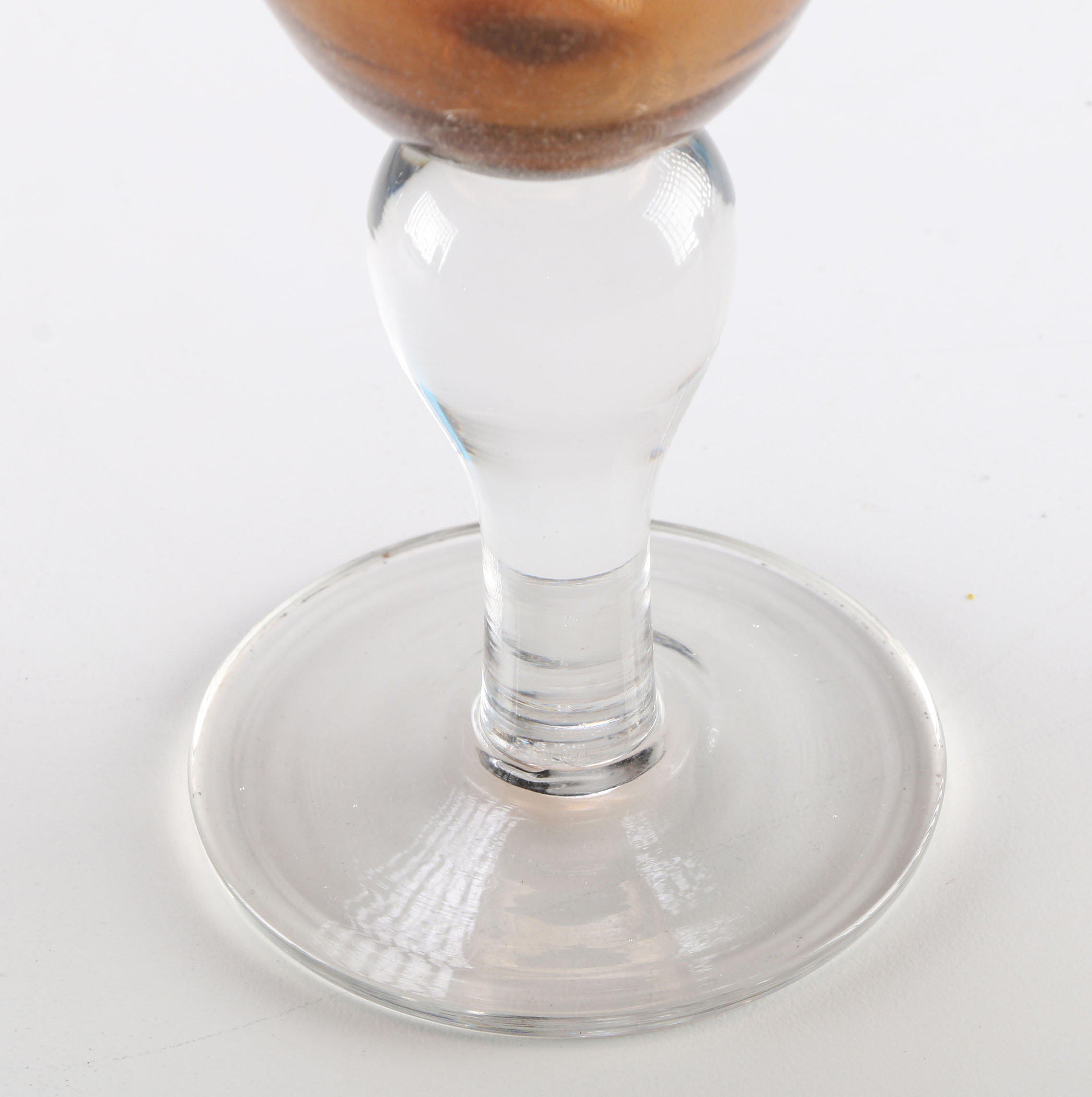 Set of Amber-Toned Sherry Glasses