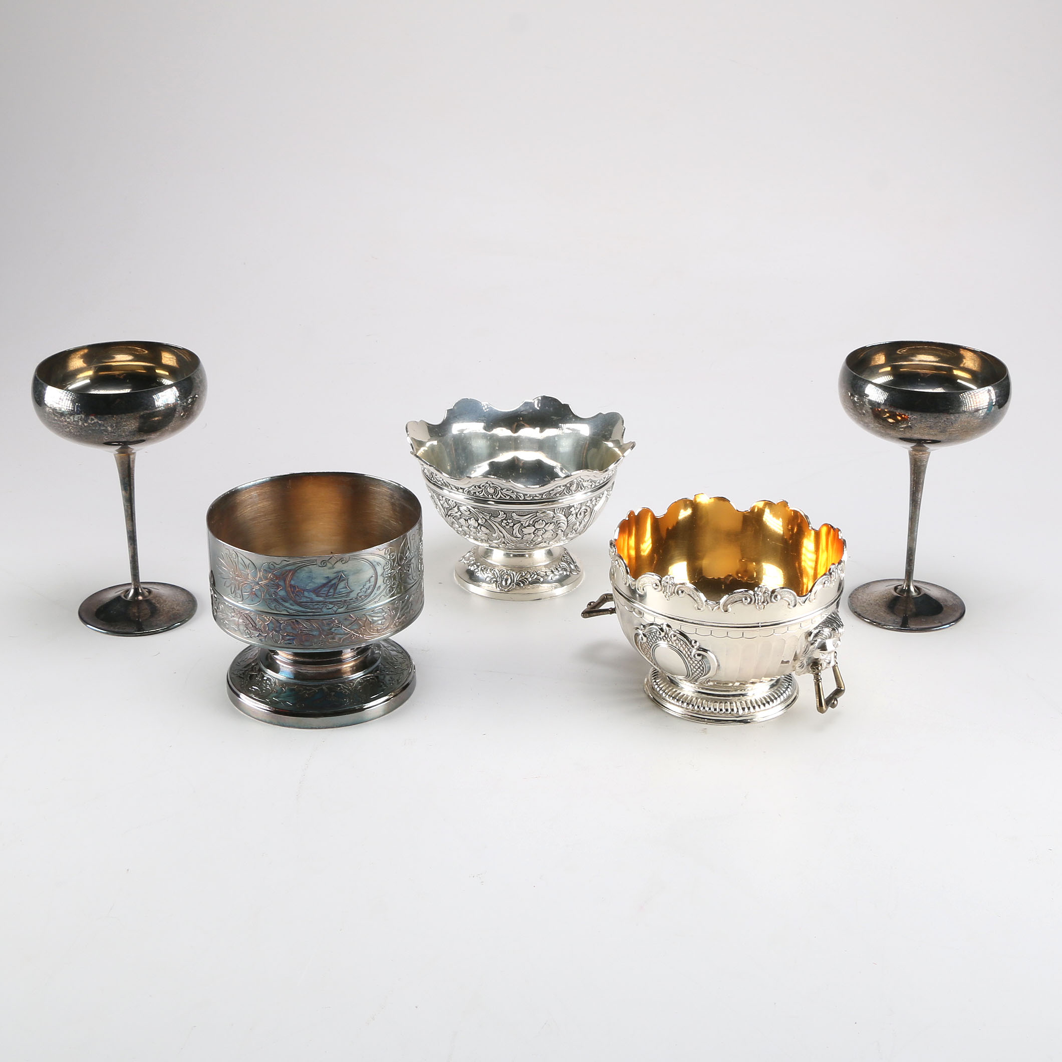 Assortment of Silver Plate Dishes