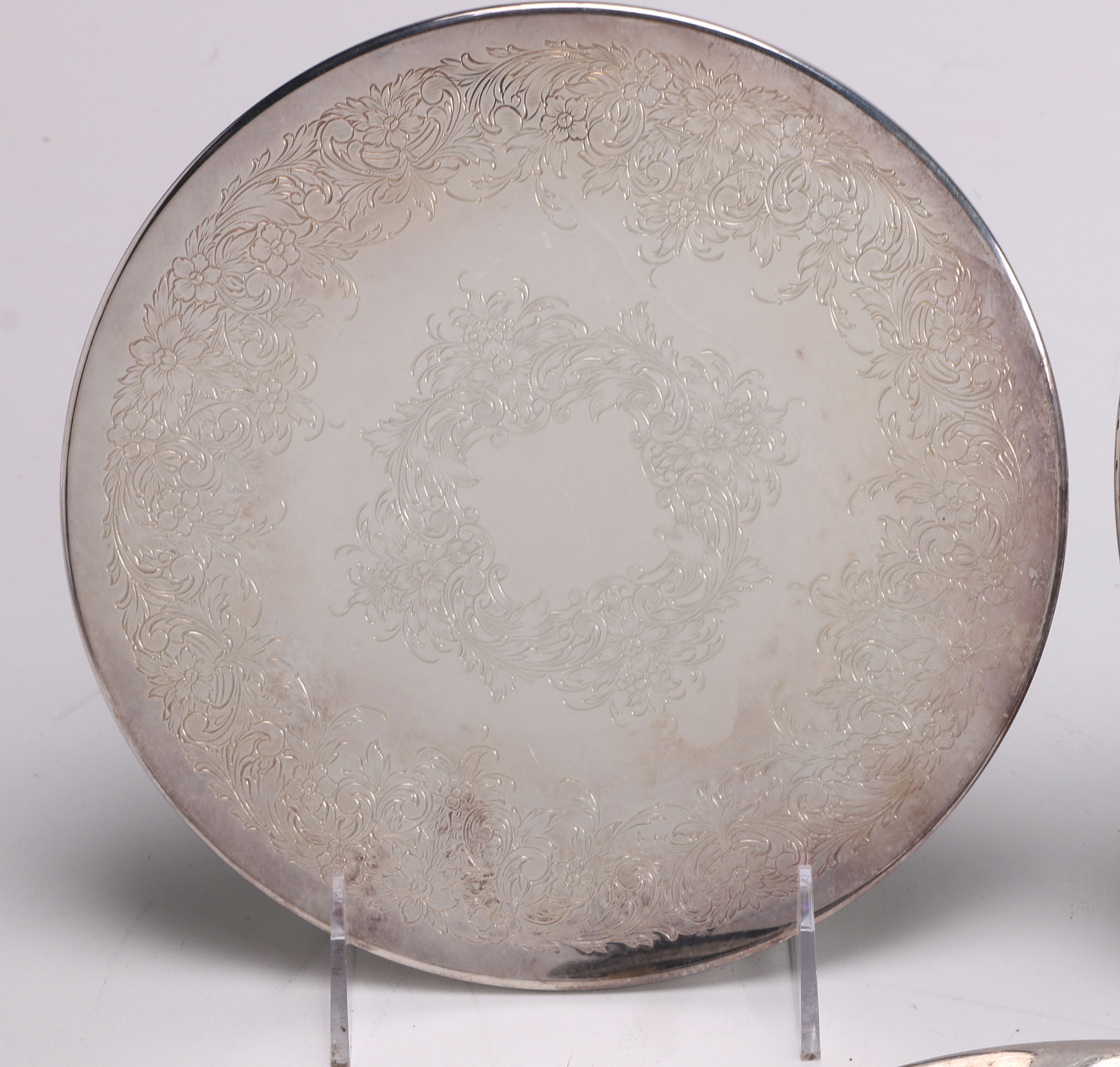 Silver Plated Tray Set