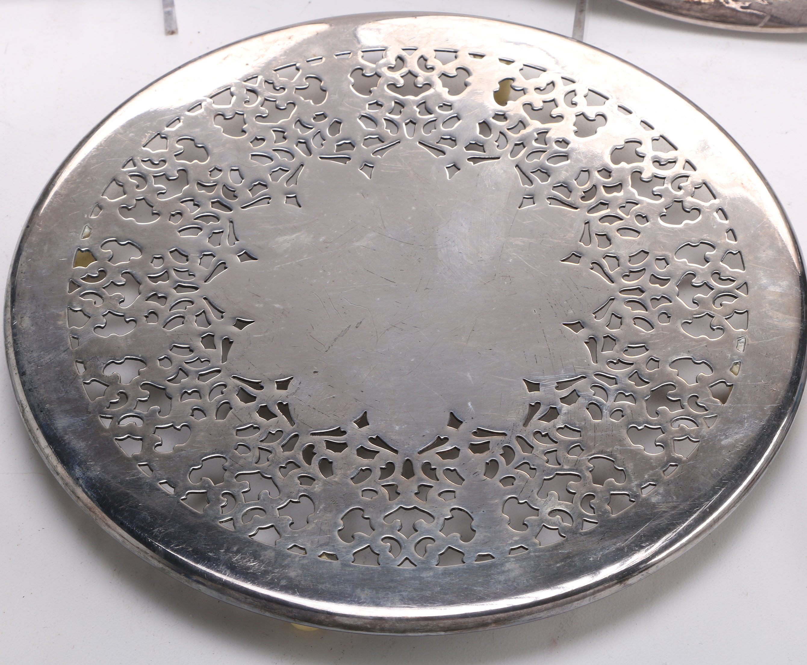 Silver Plated Tray Set
