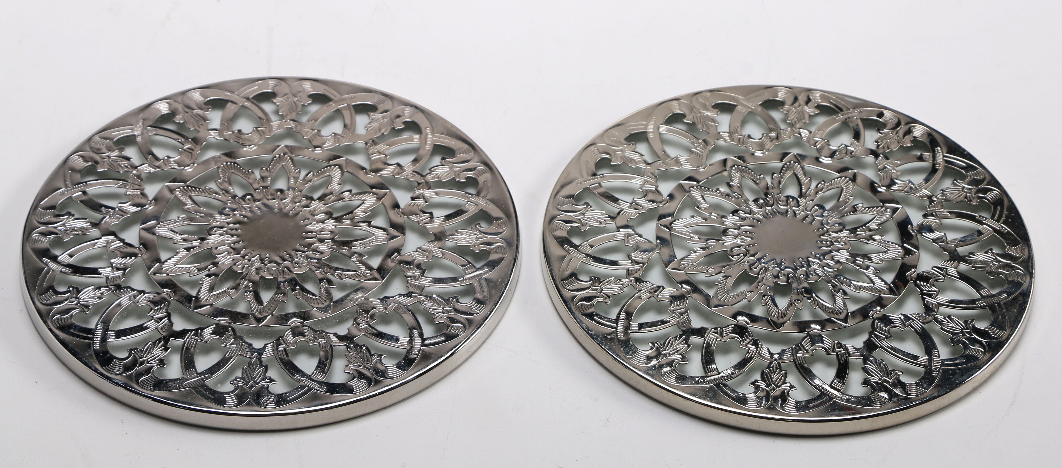 Silver Plated Tray Set