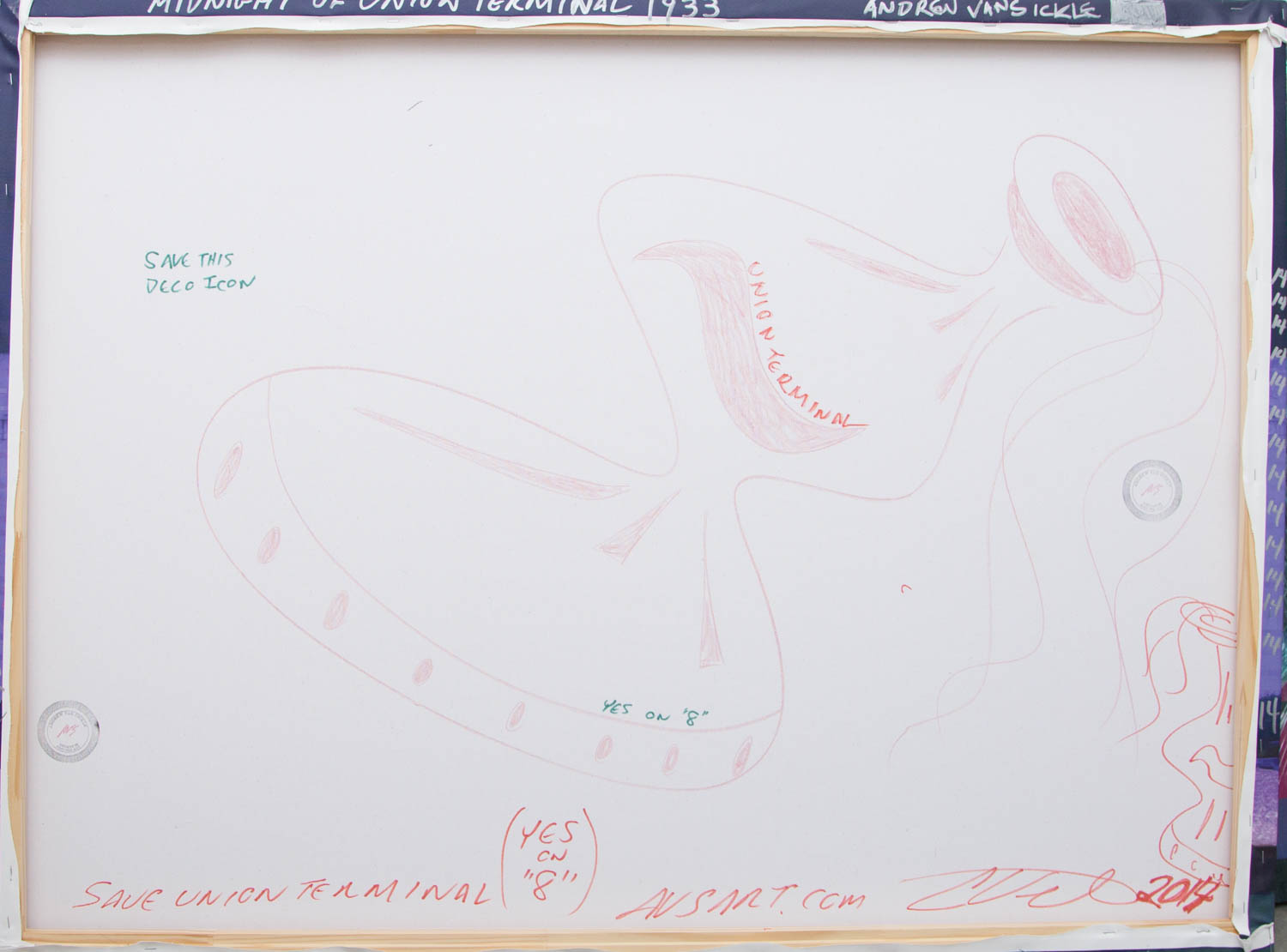 Andrew VanSickle "Midnight of Union Terminal 1933" Signed Industrial Ink Jet on Canvas