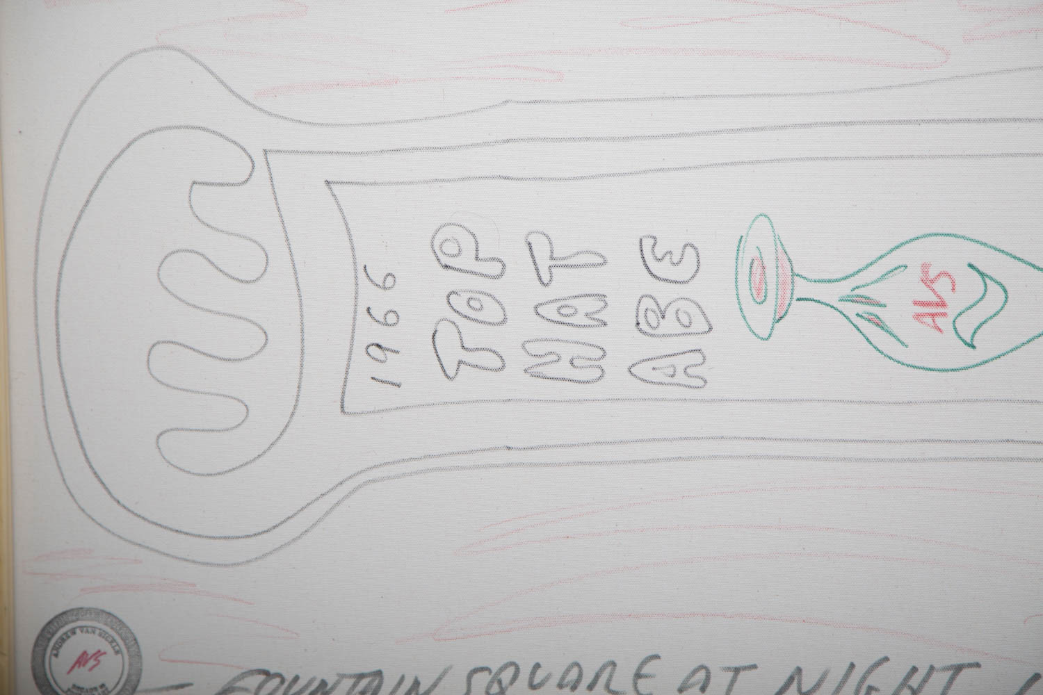 Andrew VanSickle "Fountain Square at Night 1886" Signed Industrial Ink Jet on Canvas