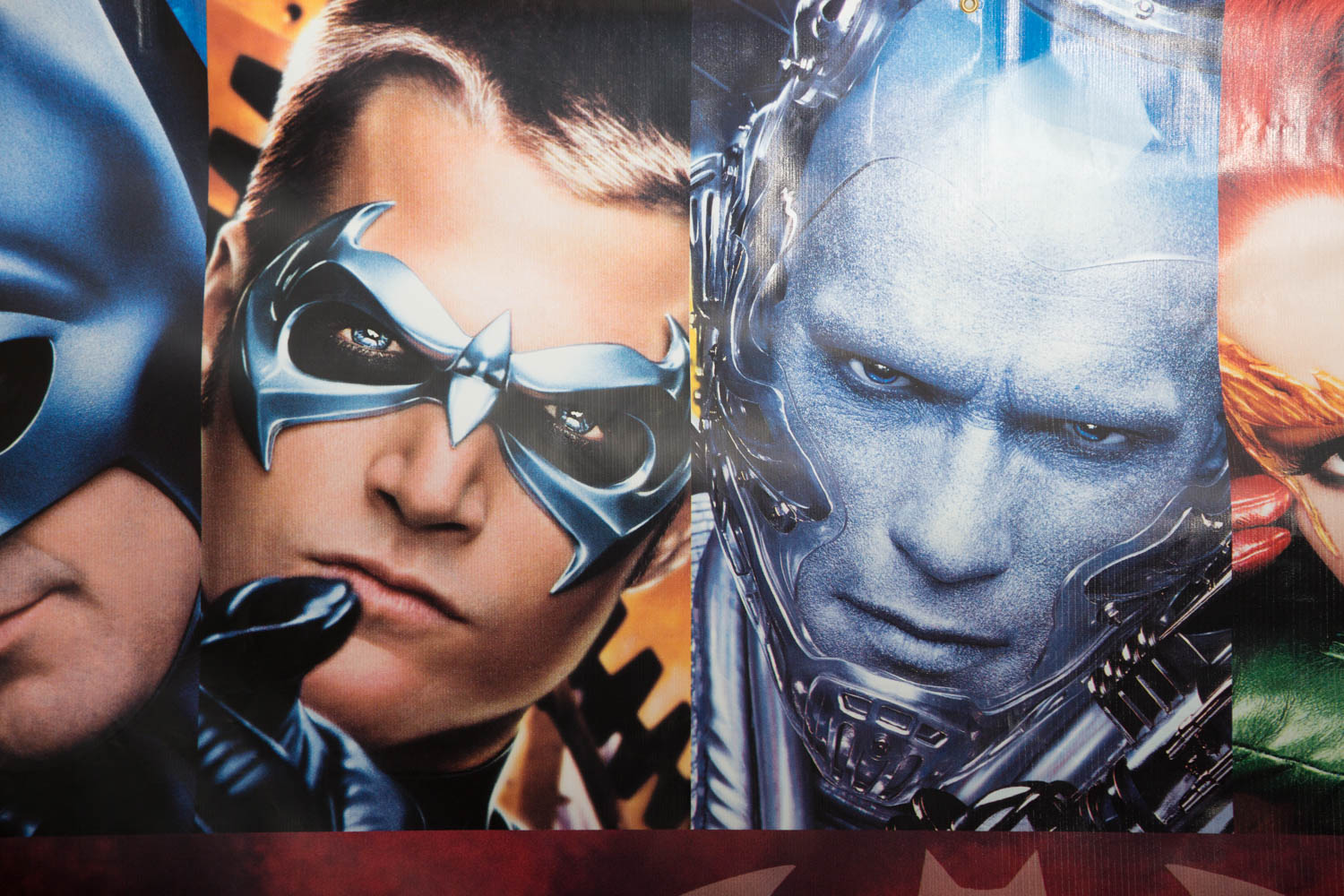 1997 Batman and Robin Vinyl Movie Theater Banner