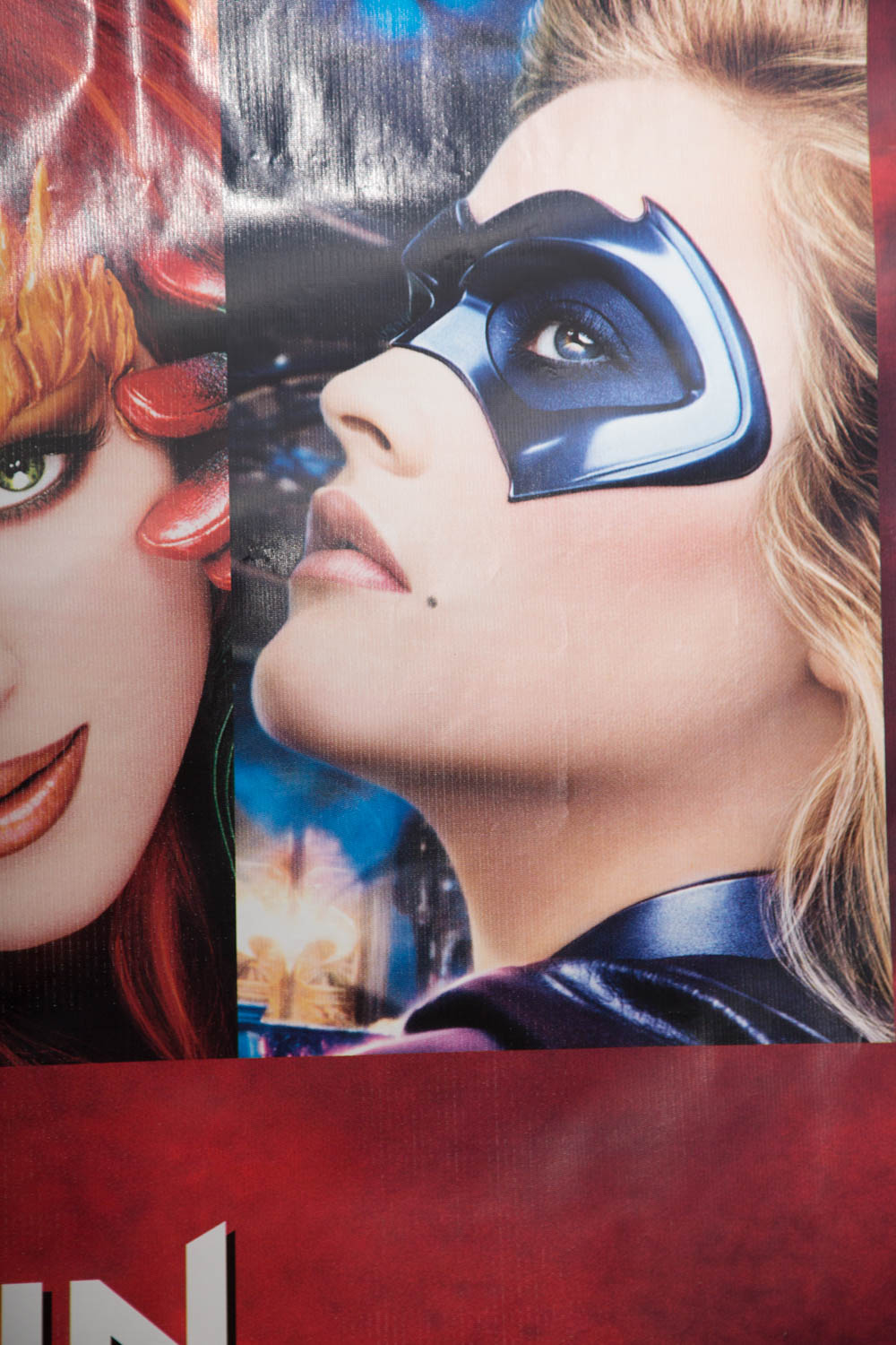 1997 Batman and Robin Vinyl Movie Theater Banner