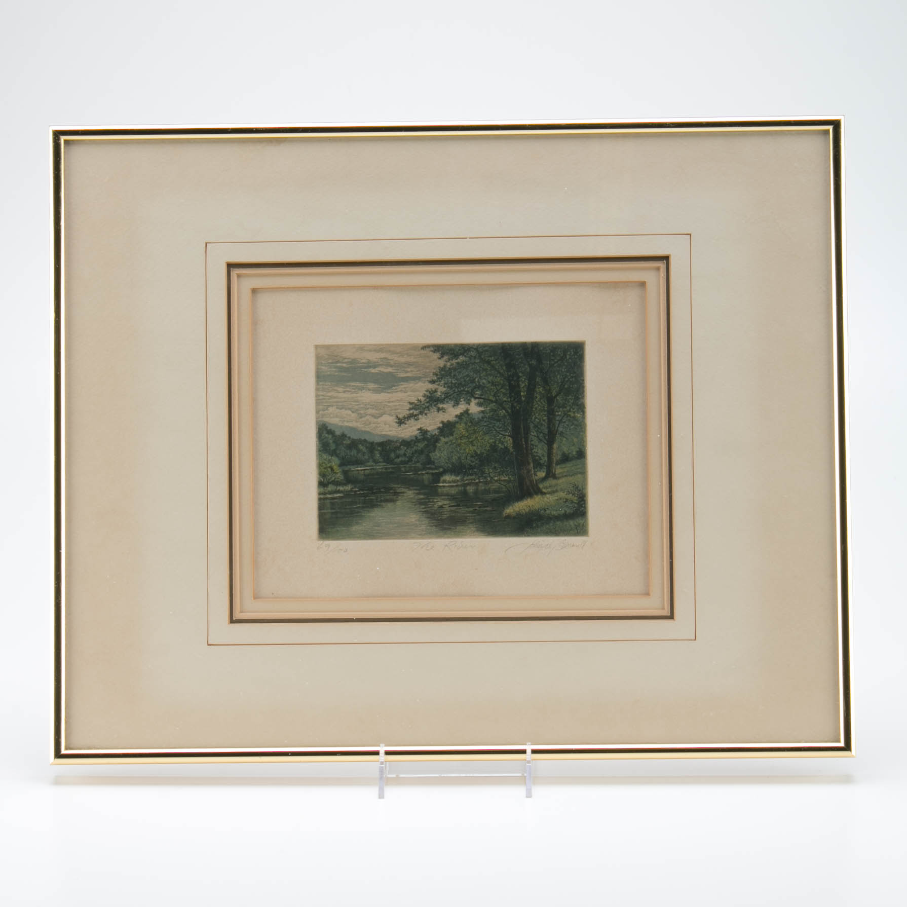 Joseph Bernard Limited Edition Hand-Colored Etching "The River"