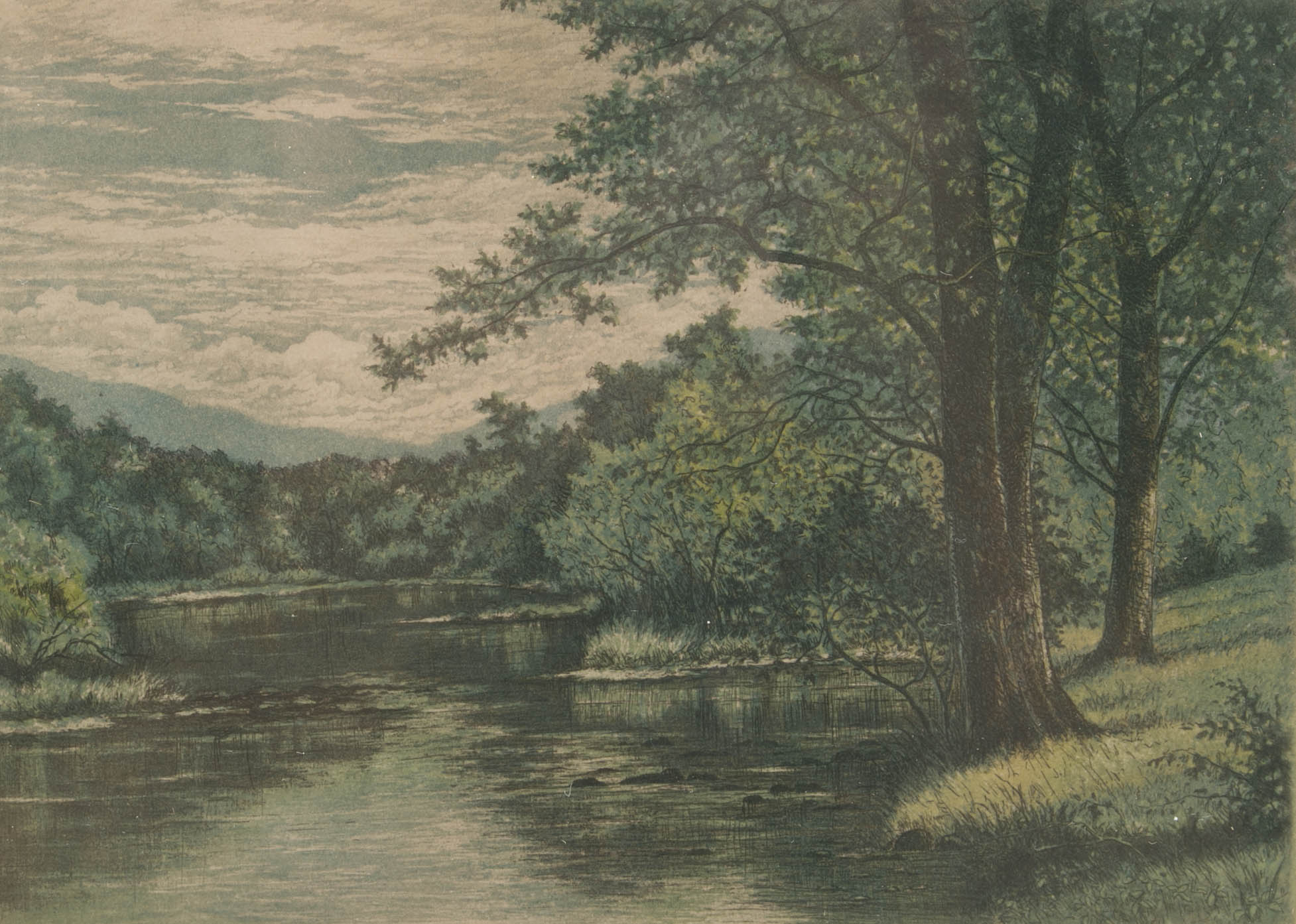 Joseph Bernard Limited Edition Hand-Colored Etching "The River"