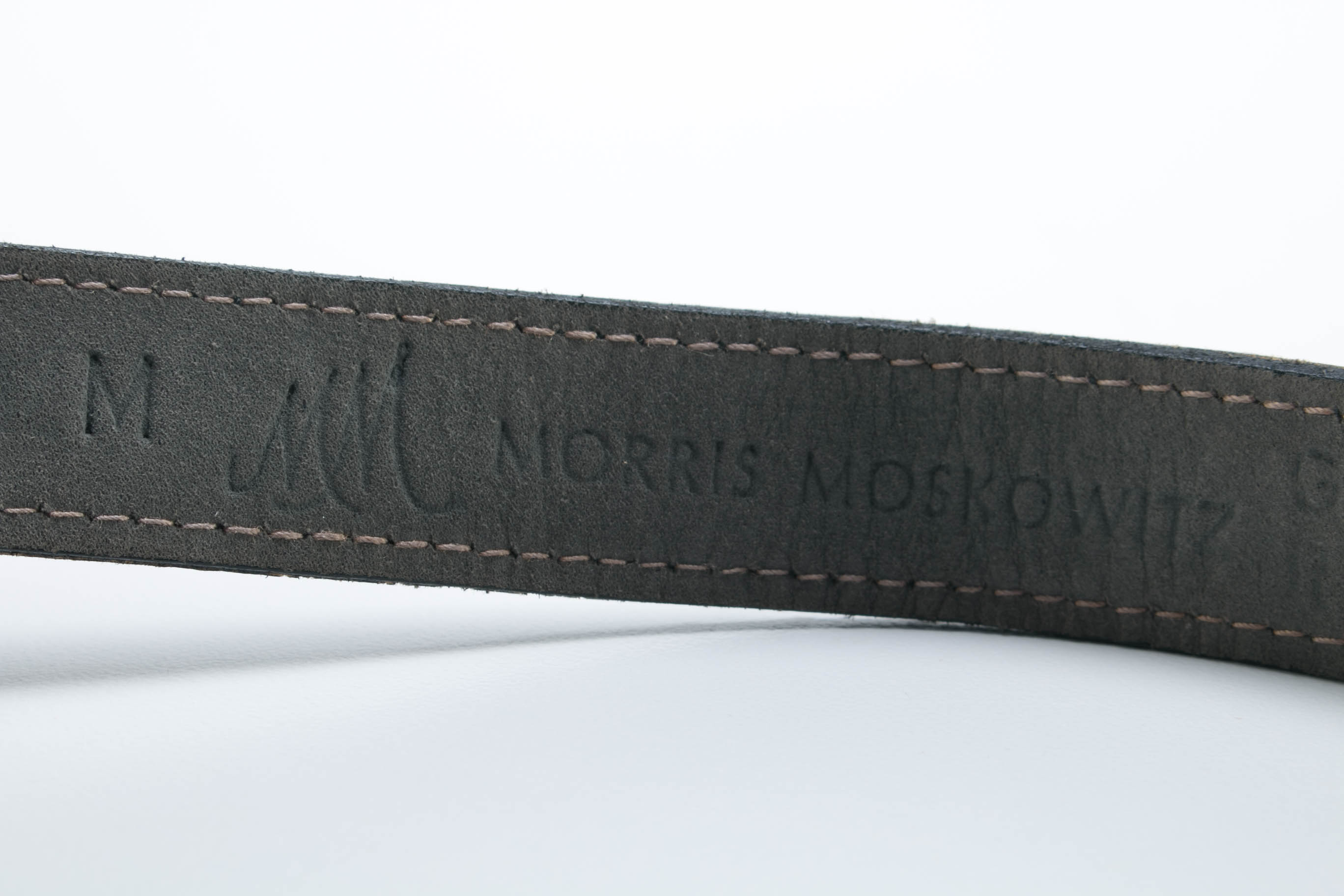Morris Moskowitz Black Reptile Leather Belt