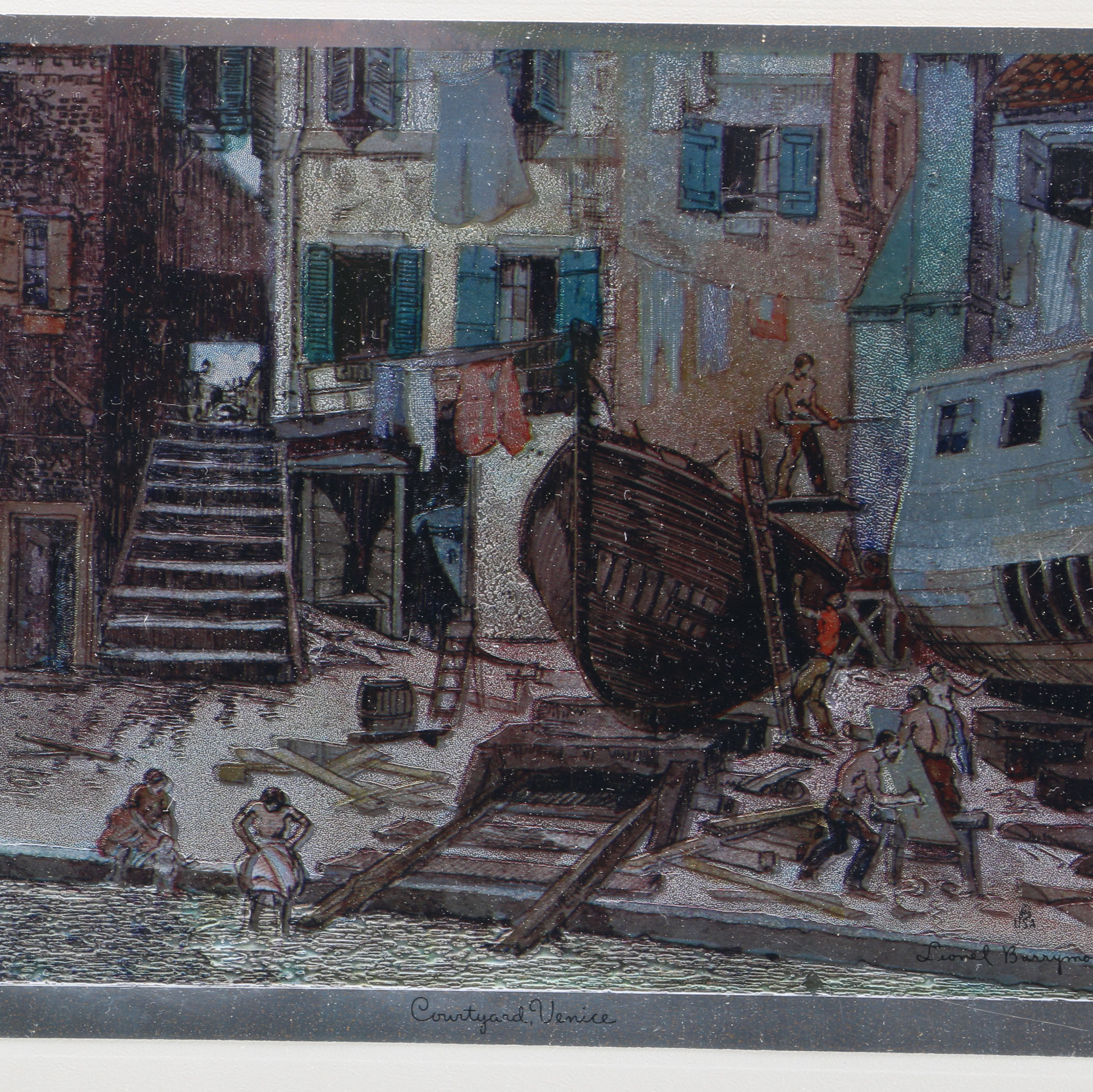Pair of Lionel Barrymore Colored Foil Etchings