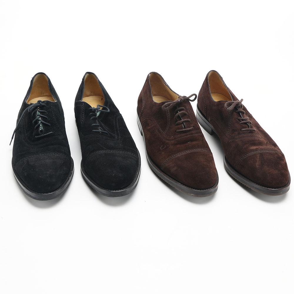 Two Pairs of Cole Haan Suede Dress Shoes
