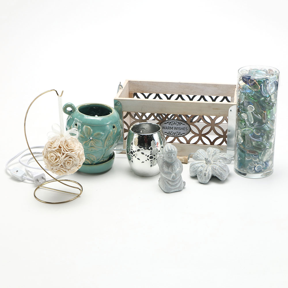 Assorted Home Decor Including Isabel Bloom Garden Sculptures