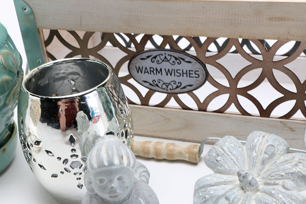 Assorted Home Decor Including Isabel Bloom Garden Sculptures