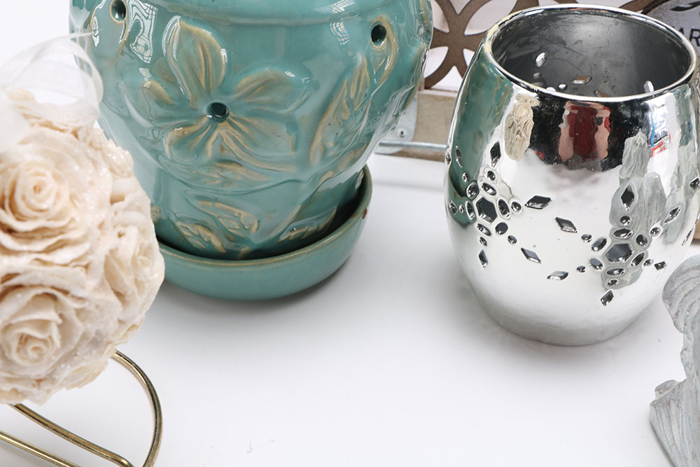 Assorted Home Decor Including Isabel Bloom Garden Sculptures