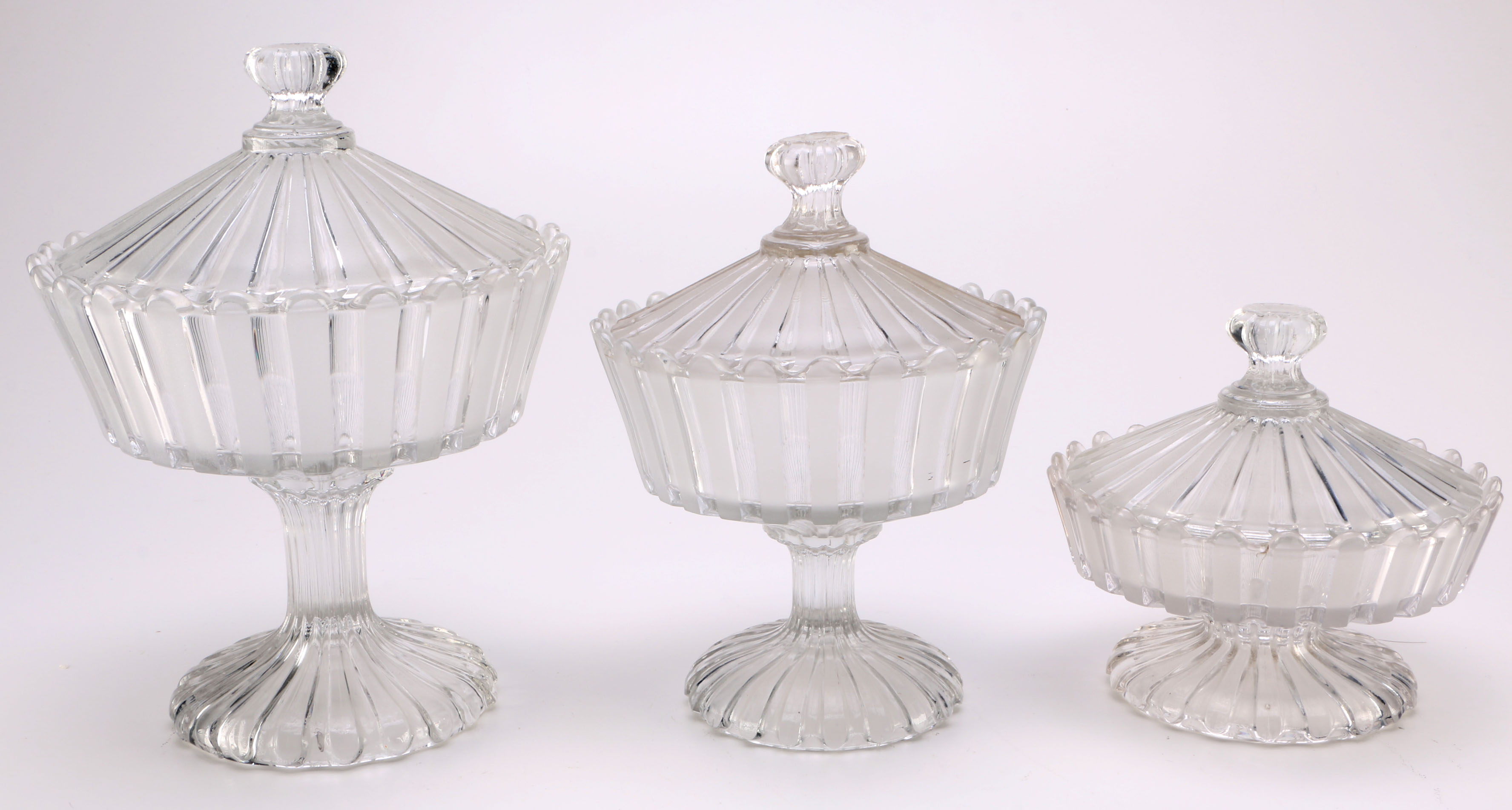 Collection of Vintage Ribbon Glass