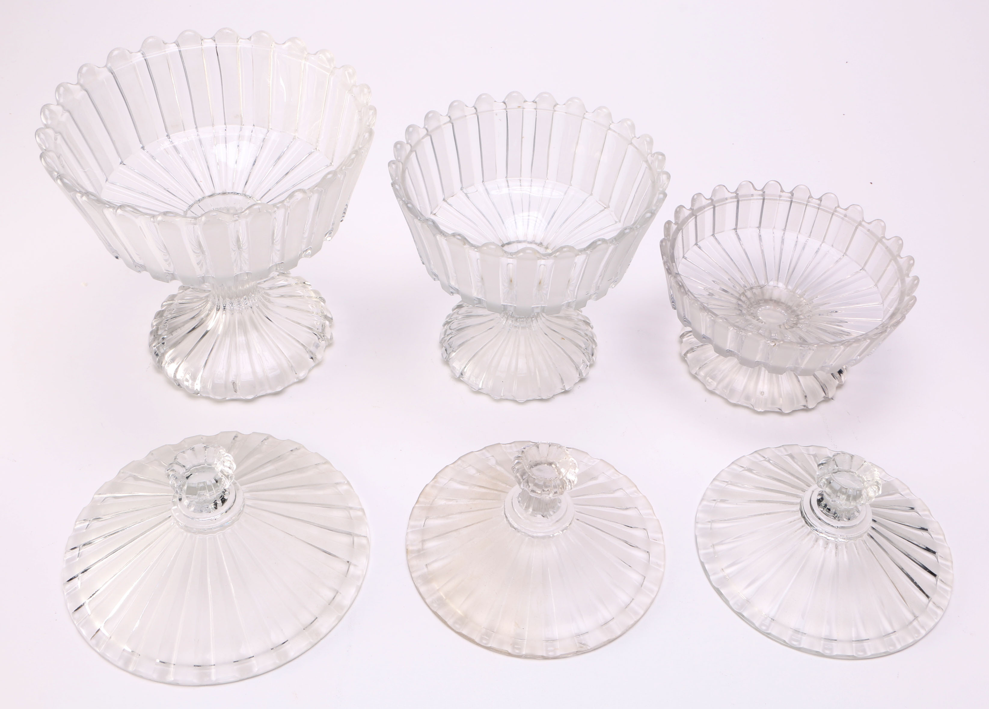 Collection of Vintage Ribbon Glass