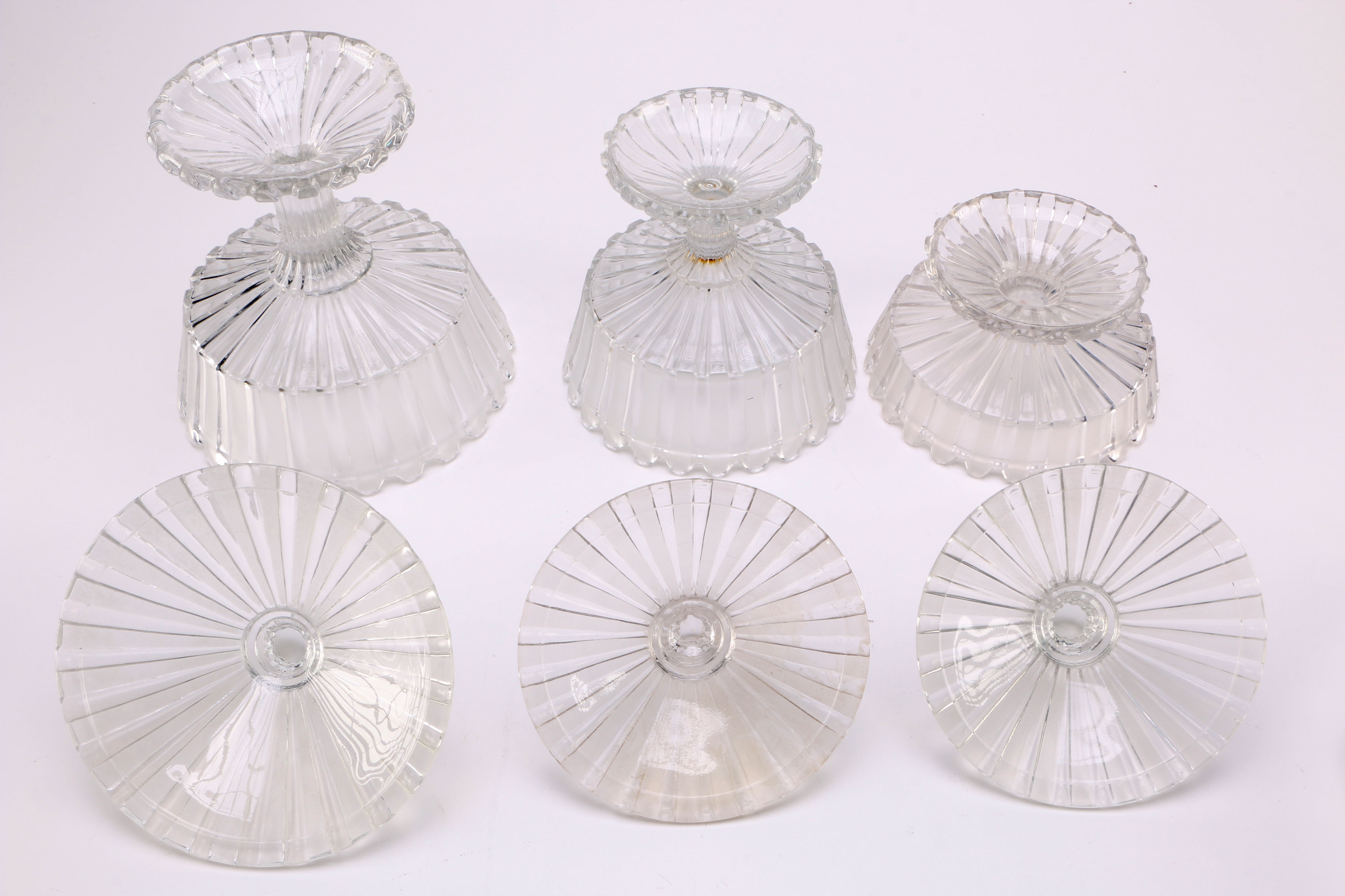 Collection of Vintage Ribbon Glass
