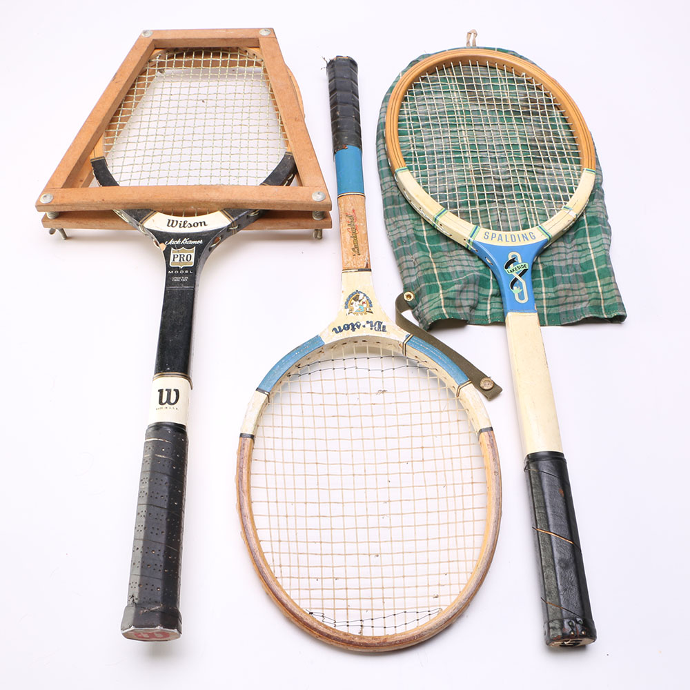 Collection of Vintage Tennis Rackets