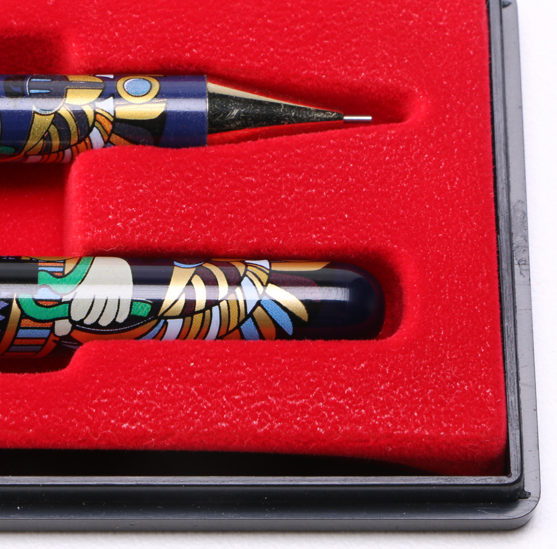 Egyptian Micro Ceramic Pen and Pencil Set with Presentation Case