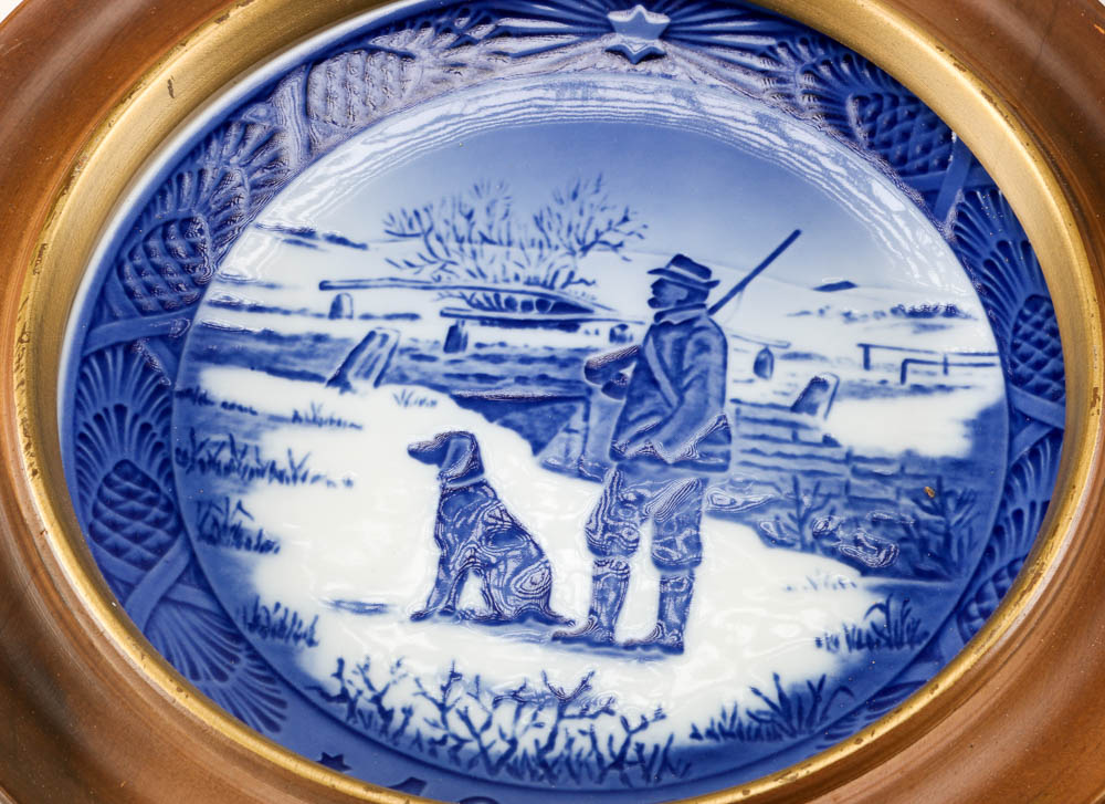 Eight Royal Copenhagen "Christmas Eve in America Series" Porcelain Plates