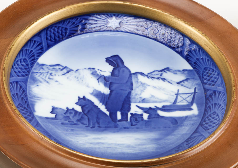 Eight Royal Copenhagen "Christmas Eve in America Series" Porcelain Plates