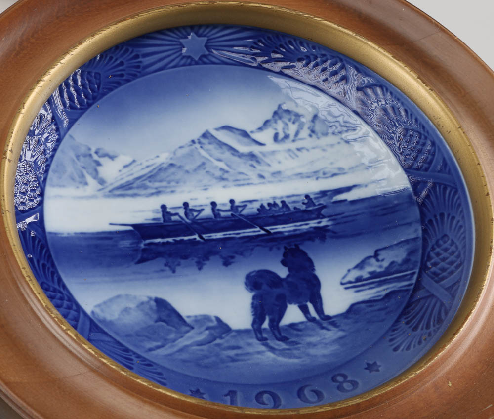 Eight Royal Copenhagen "Christmas Eve in America Series" Porcelain Plates