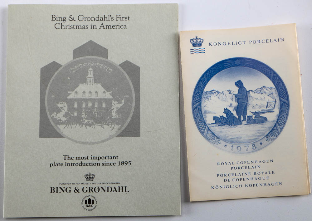 Eight Royal Copenhagen "Christmas Eve in America Series" Porcelain Plates