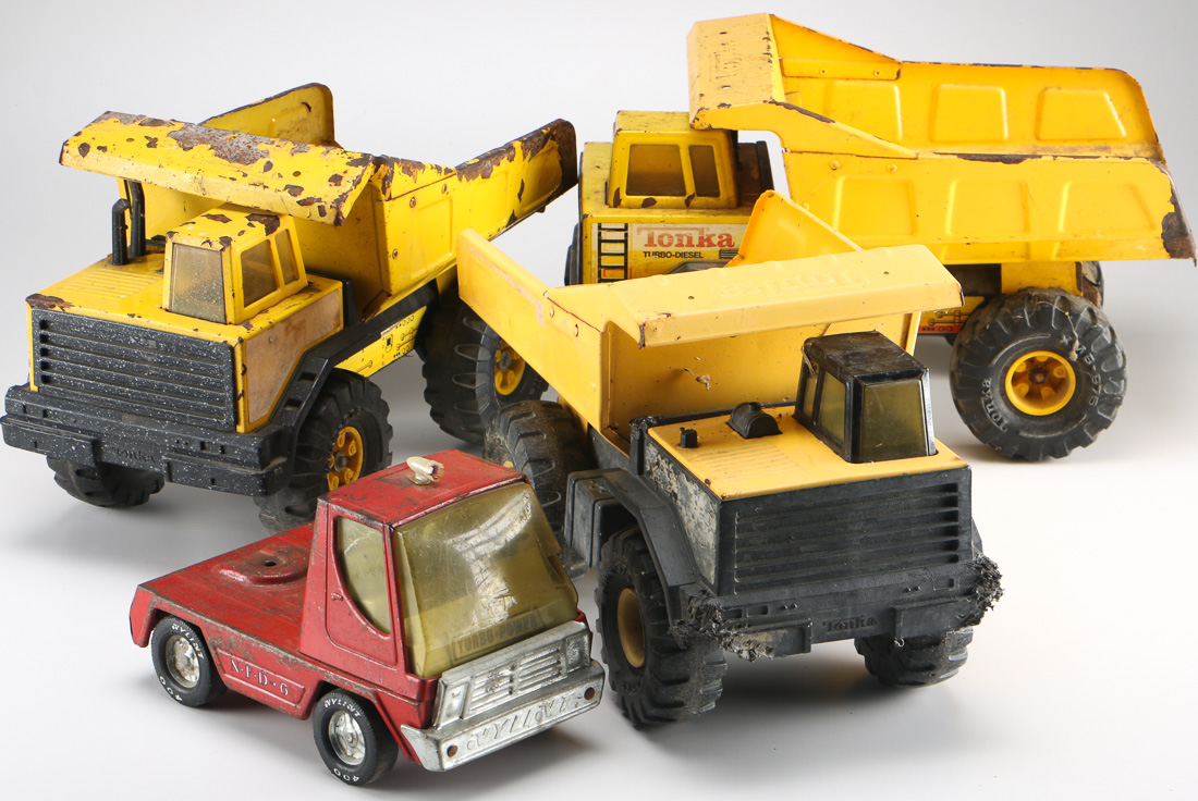 Assortment of Four Tonka Trucks